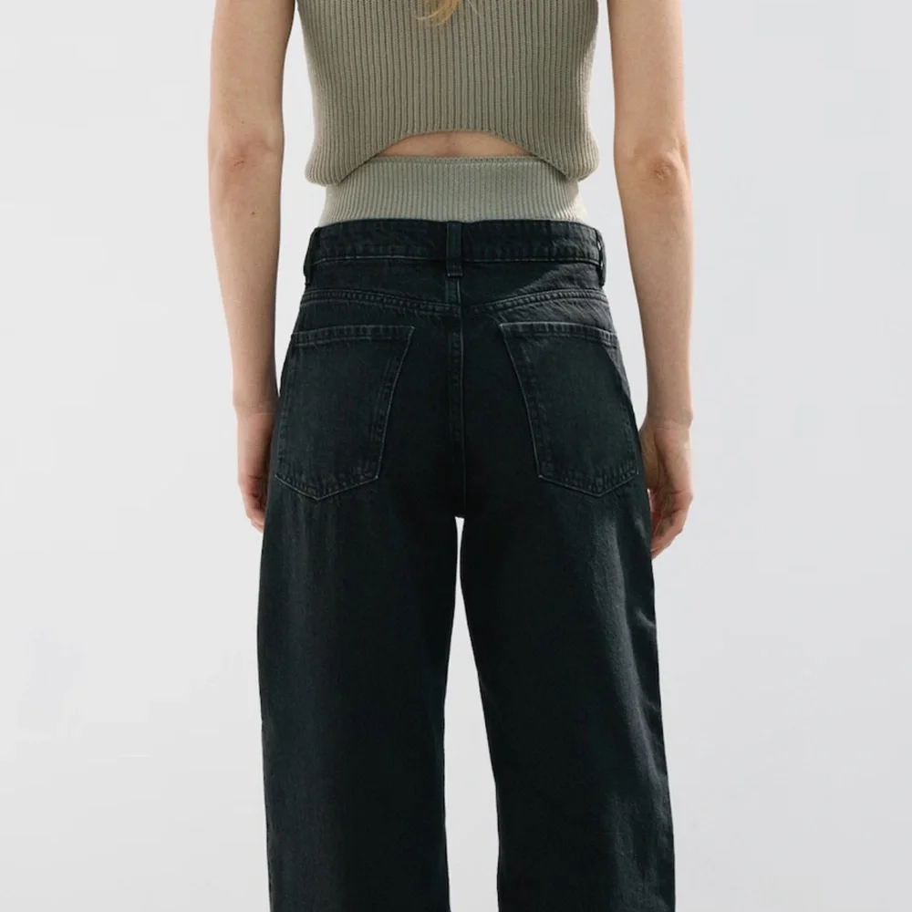 Mango Danila High-Rise Wide-Leg Black Jeans Size 12. Excellent condition - Picture 4 of 6